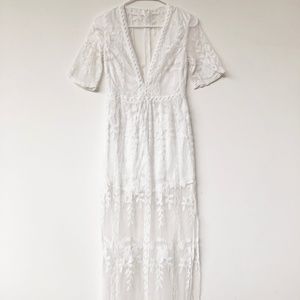 White Lace Maxi Dress